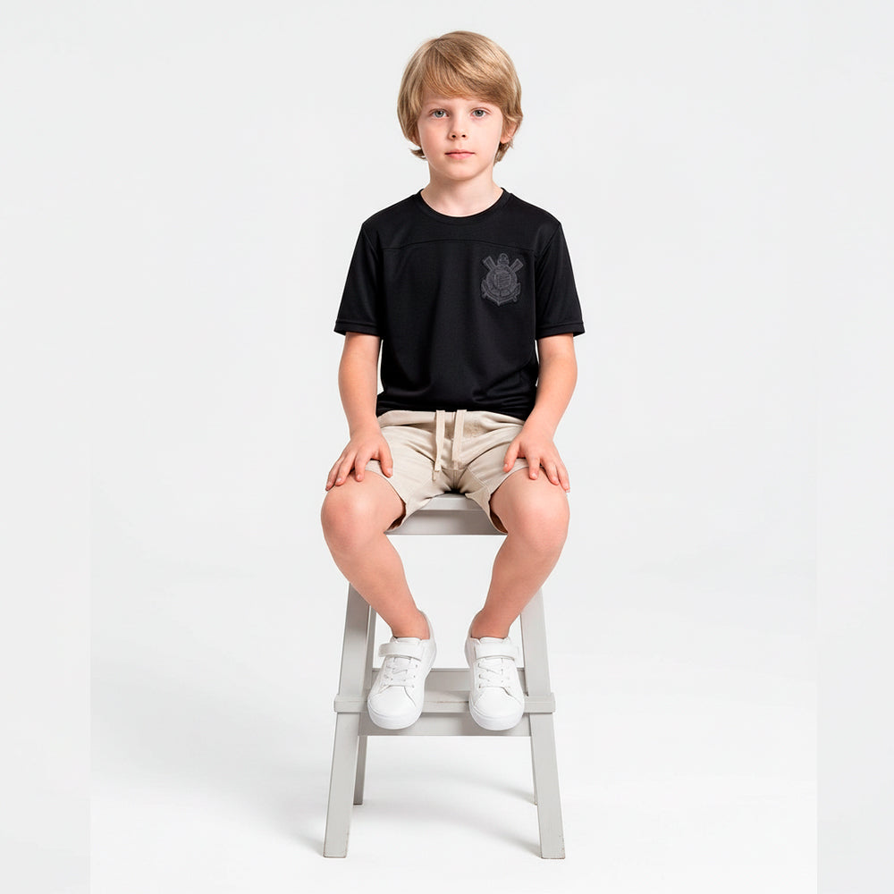 Corinthians Retro 1910 All Black Unisex Kid's T-Shirt