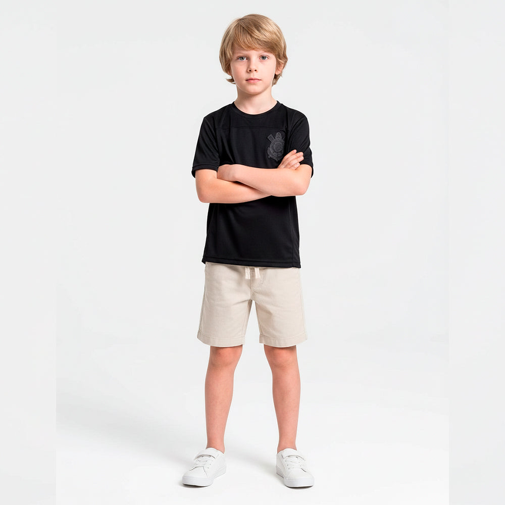 Corinthians Retro 1910 All Black Unisex Kid's T-Shirt