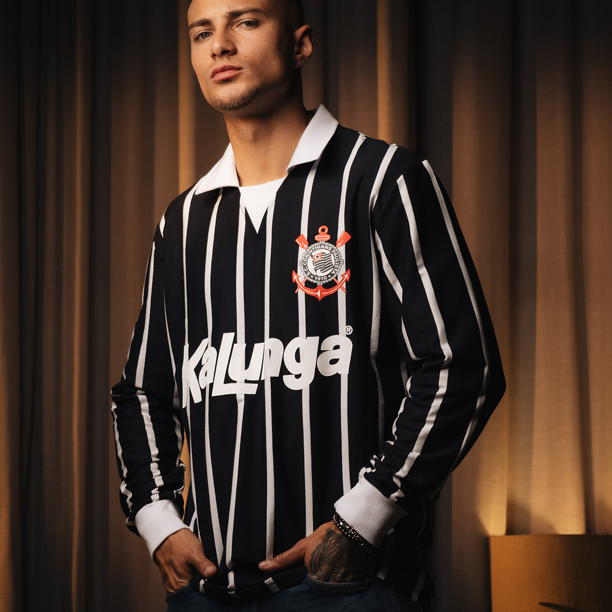 Corinthians Retro 1990 Kalunga Men's Long Sleeved T-Shirt