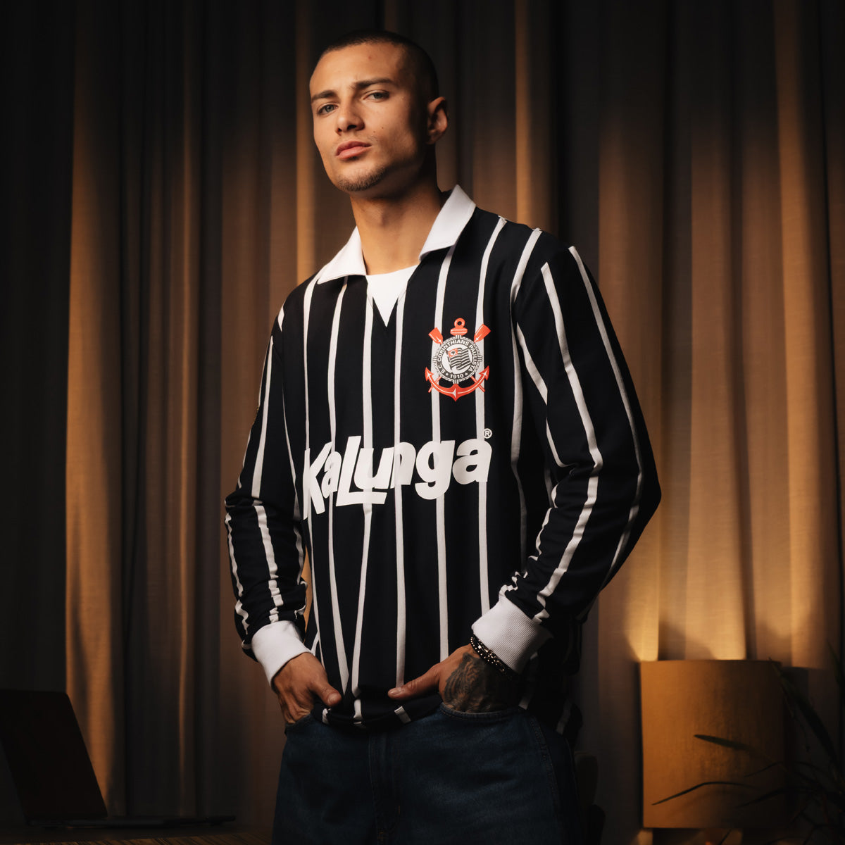 Corinthians Retro 1990 Kalunga Men's Long Sleeved T-Shirt