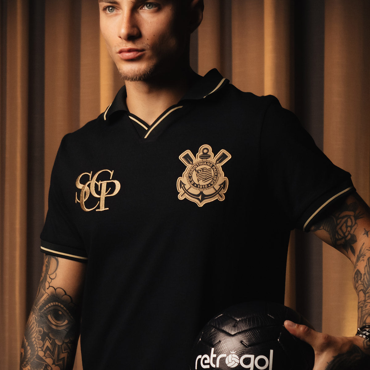 Corinthians Retro Gold Men's Polo T-Shirt