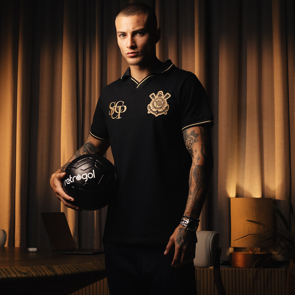 Corinthians Retro Gold Men's Polo T-Shirt