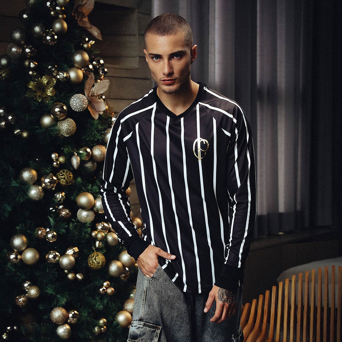 Corinthians Retro CP Gold Men's Long Sleeved T-Shirt