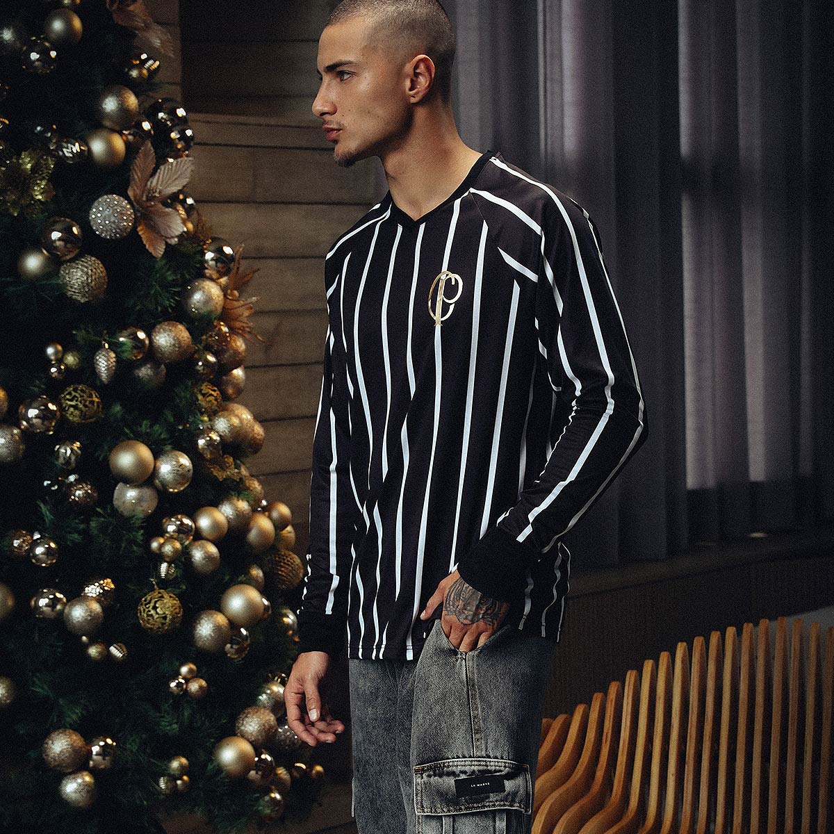 Corinthians Retro CP Gold Men's Long Sleeved T-Shirt