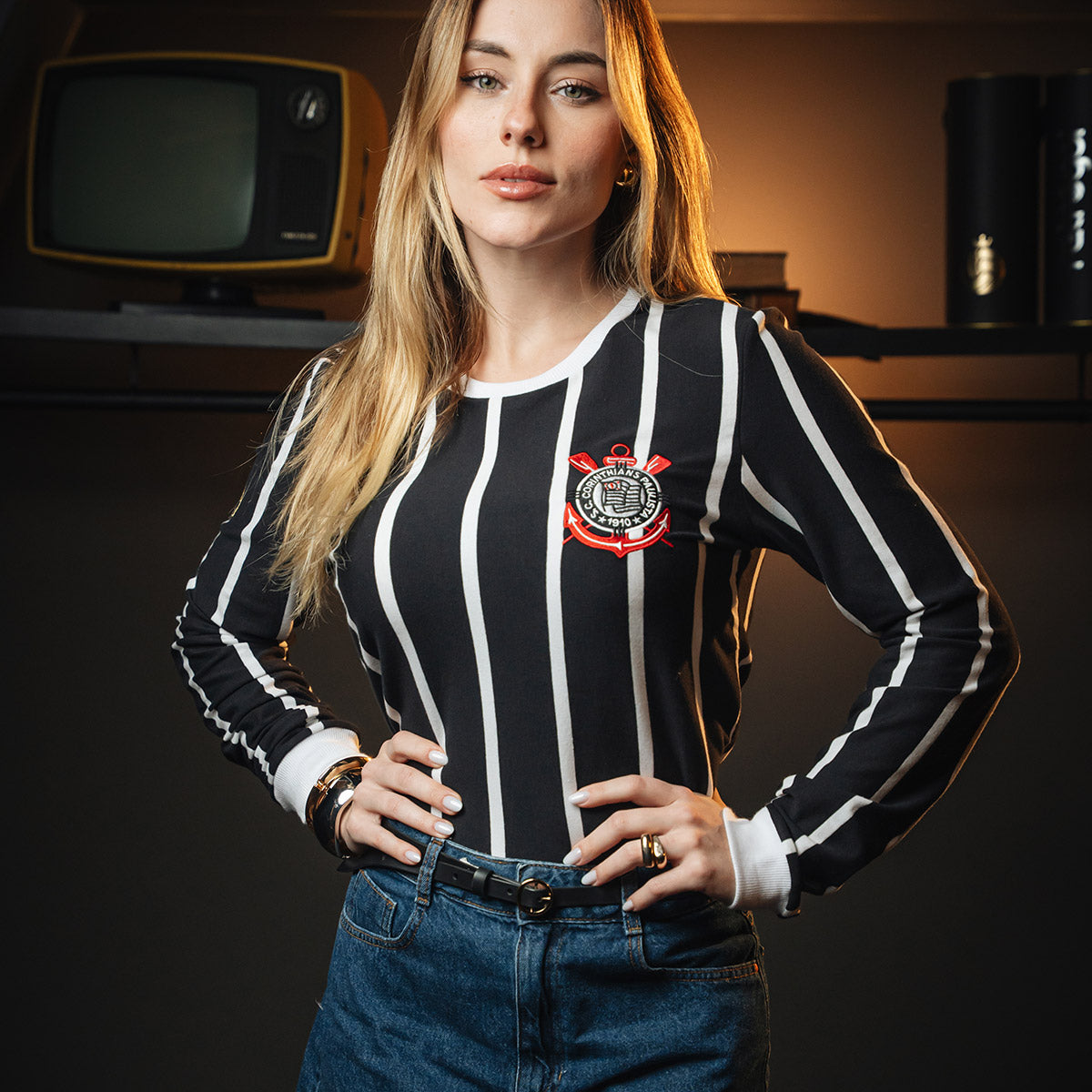 Corinthians Retro Democracy 1982 Woman's Long Sleeved T-Shirt