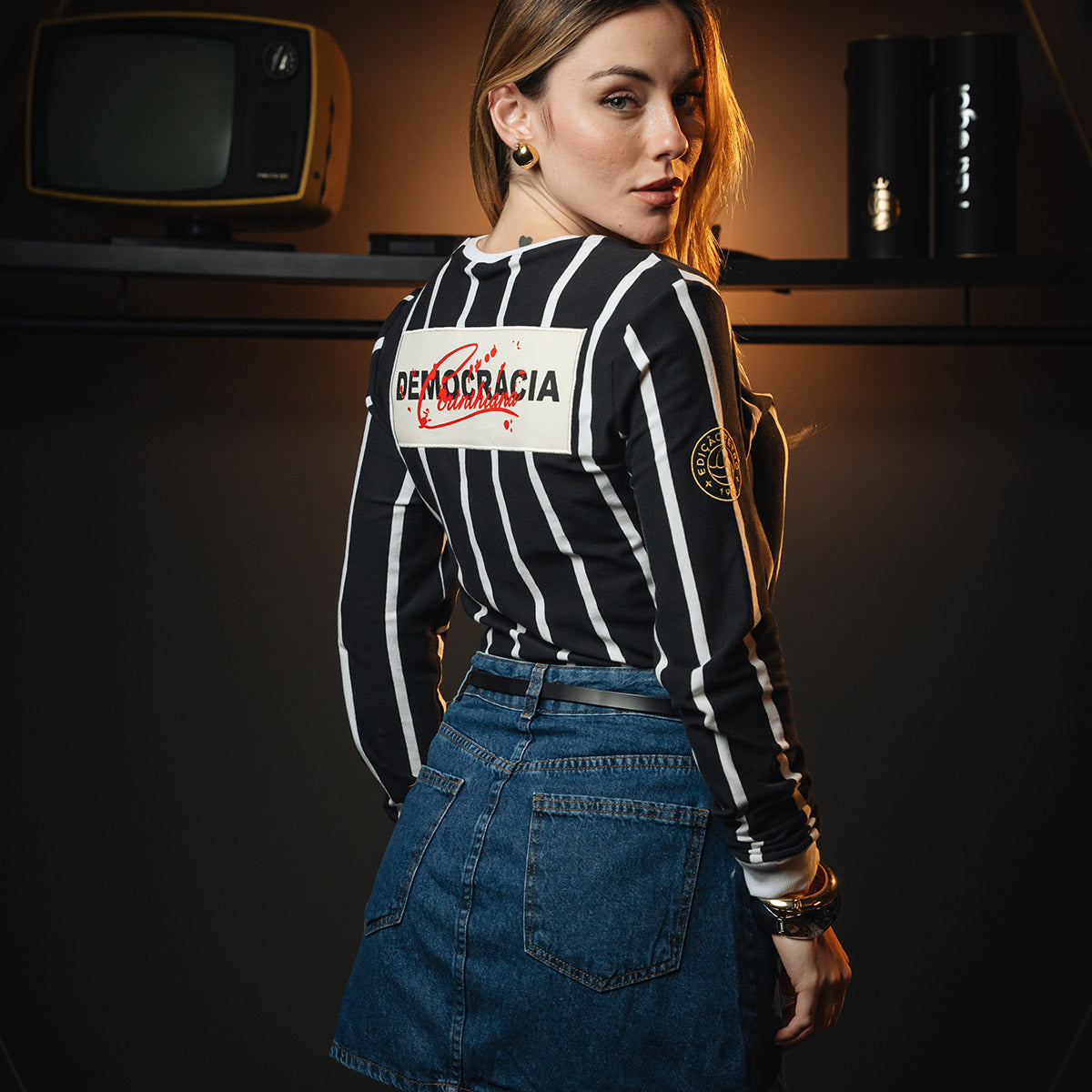 Corinthians Retro Democracy 1982 Woman's Long Sleeved T-Shirt