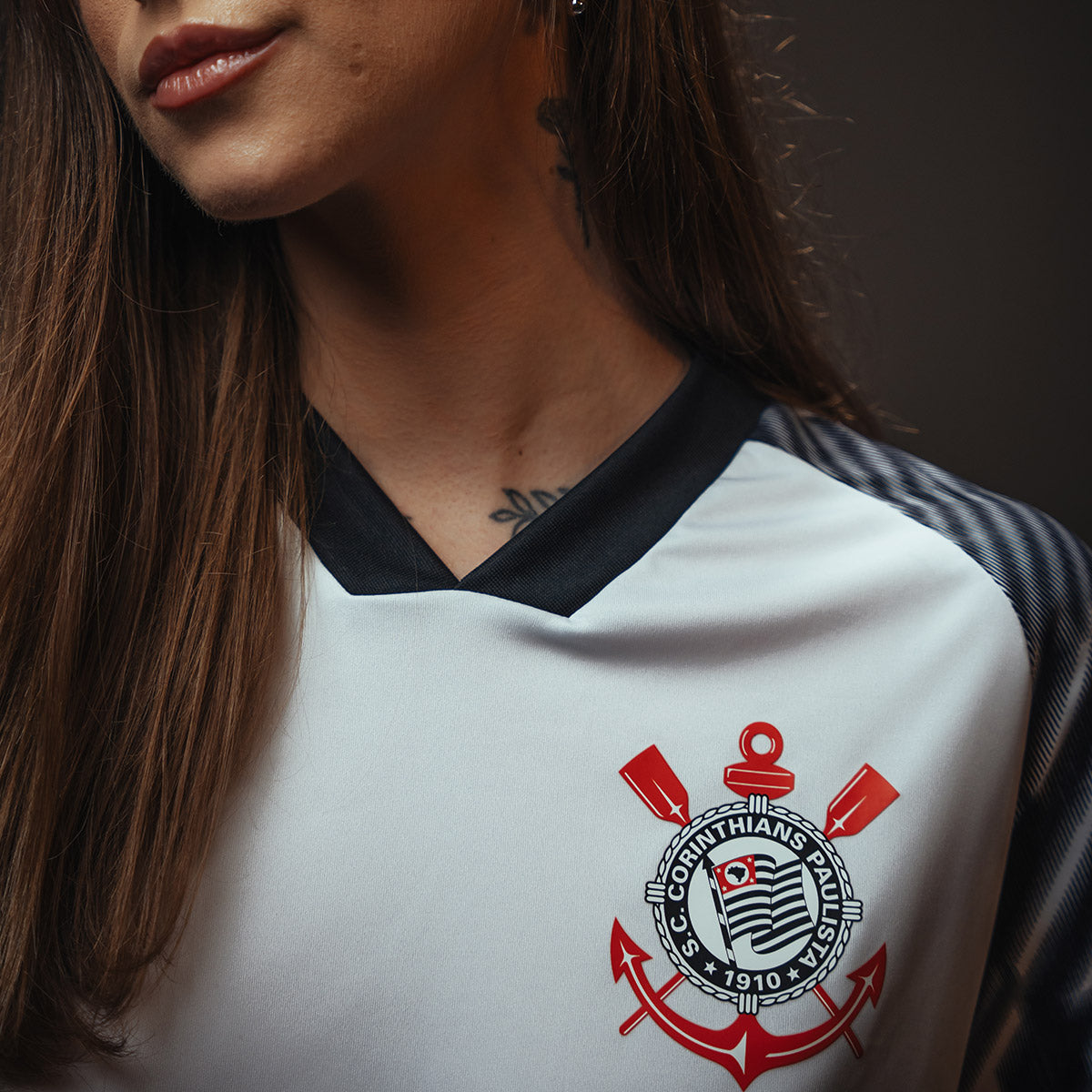 Corinthians Retro SCCP Lines White Woman's T-Shirt