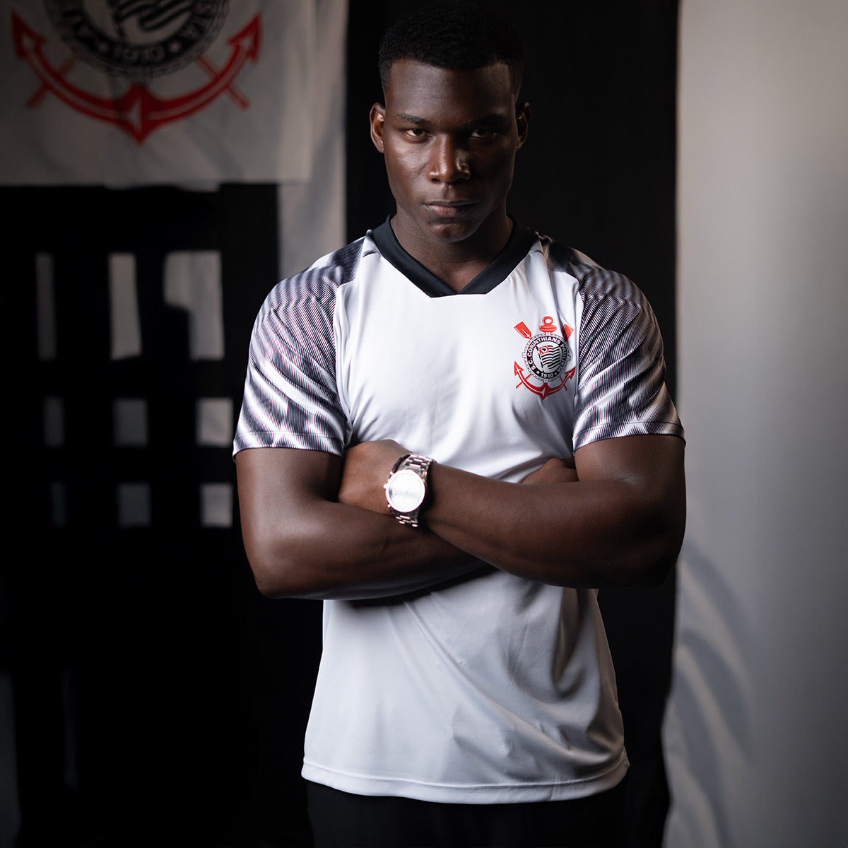 Corinthians Retro SCCP Lines White Men's T-Shirt