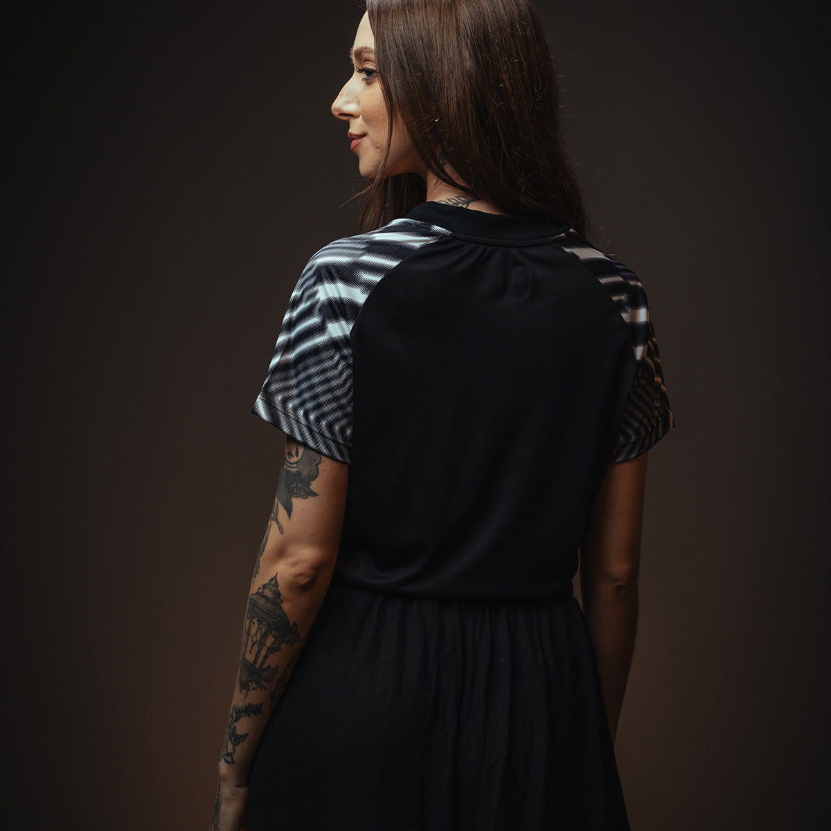 Corinthians Retro SCCP Lines Black Woman's T-Shirt