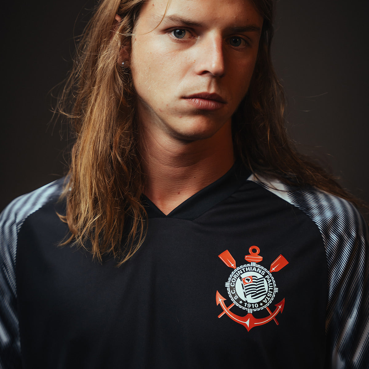 Corinthians Retro SCCP Lines Black Men's T-Shirt