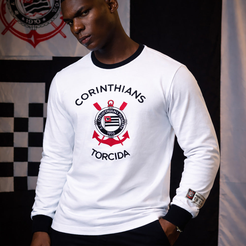 Corinthians Retro Fan 1934 Off-White Men's Long Sleeved T-Shirt