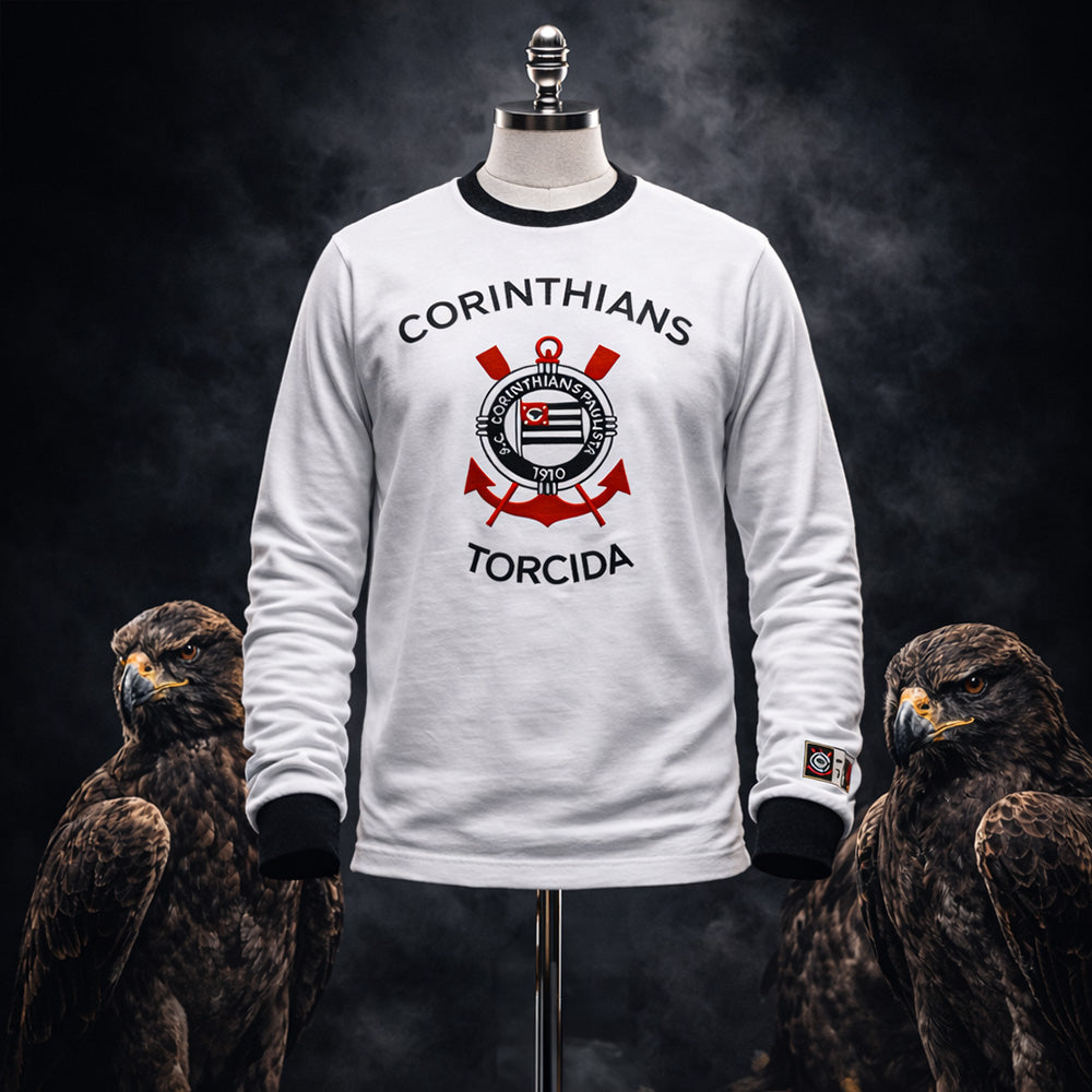 Corinthians Retro Fan 1934 Off-White Men's Long Sleeved T-Shirt
