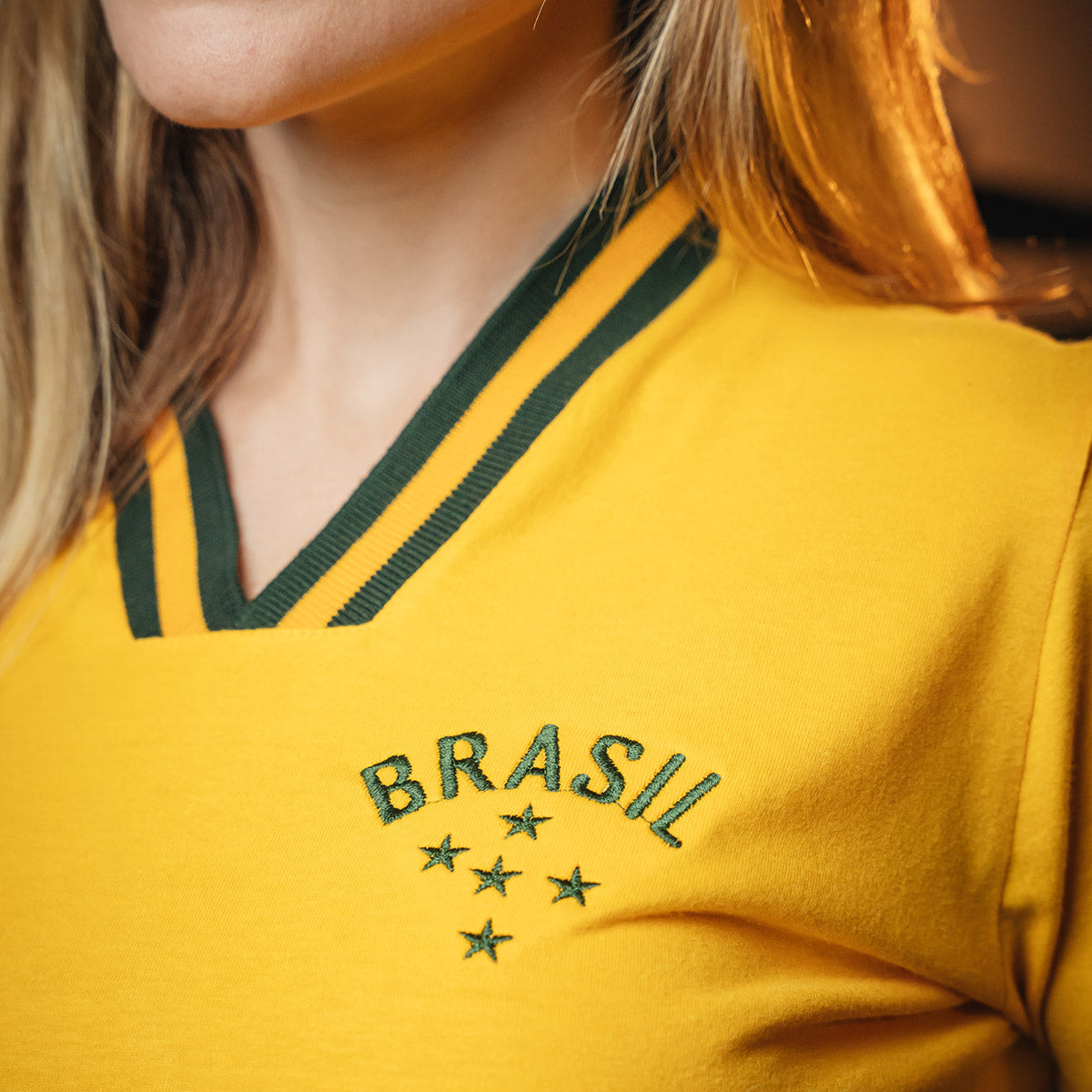 Brazil Retro Cup Yellow Woman's T-Shirt