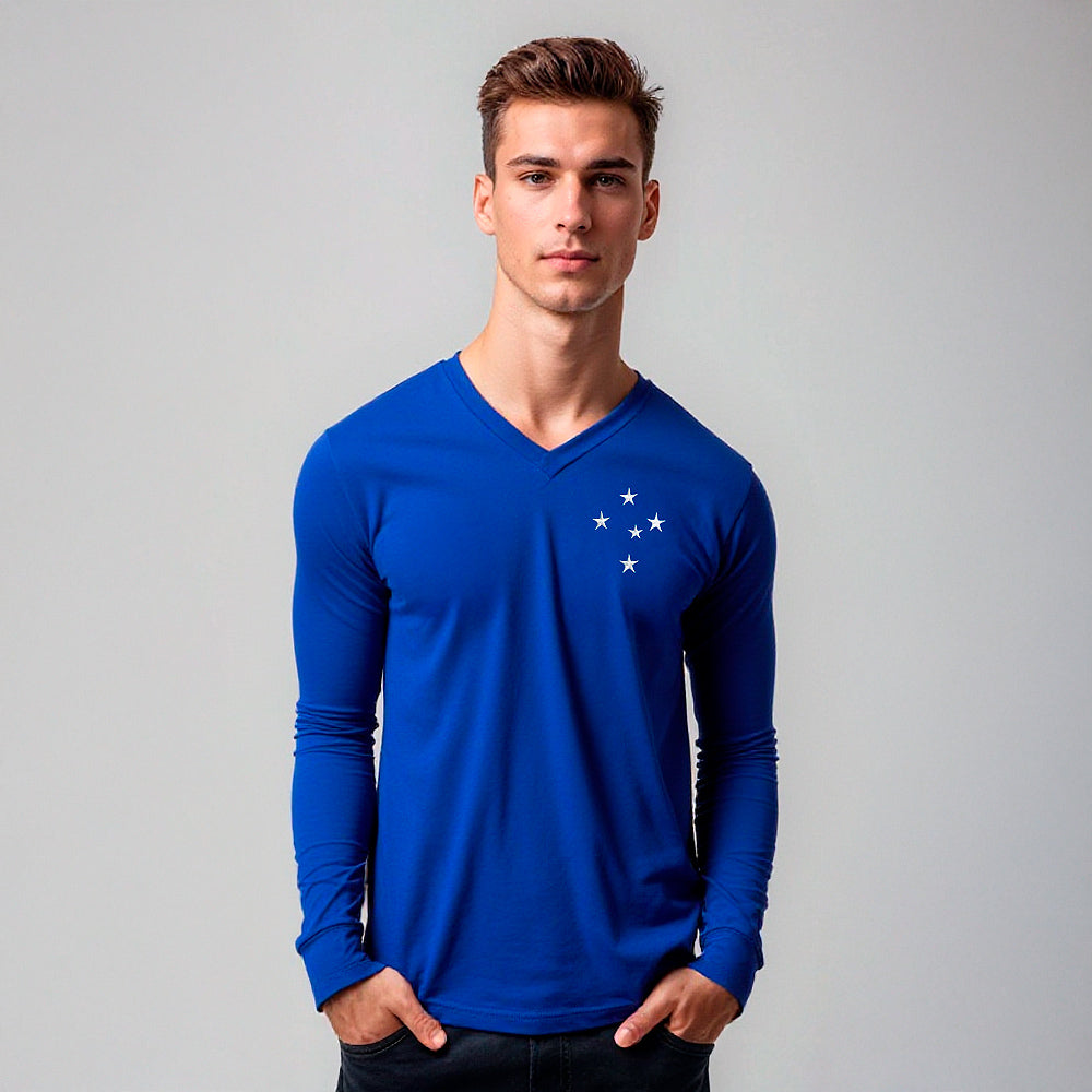 Cruzeiro Retro 1976 Men's Long Sleeved T-Shirt
