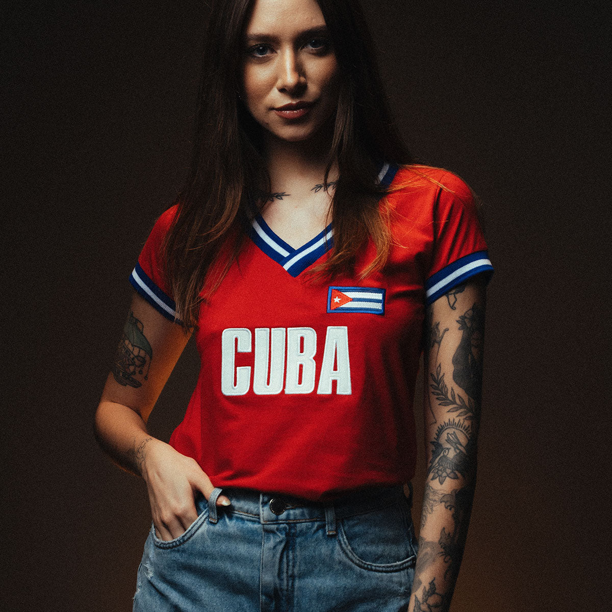 Cuba Retro Red Woman's T-Shirt