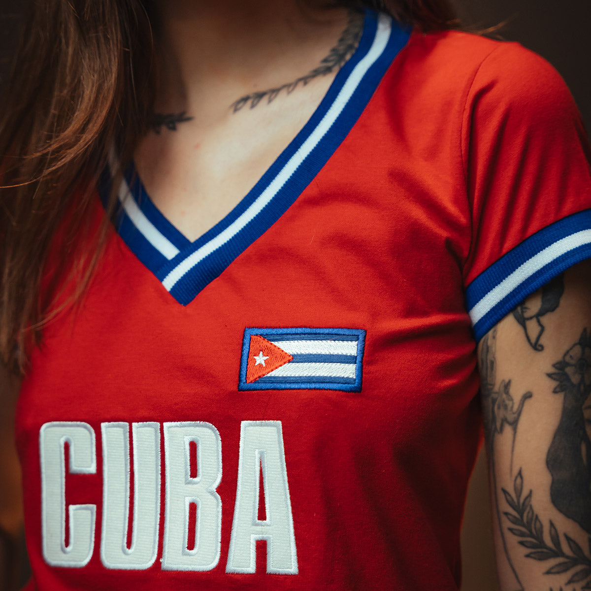 Cuba Retro Red Woman's T-Shirt