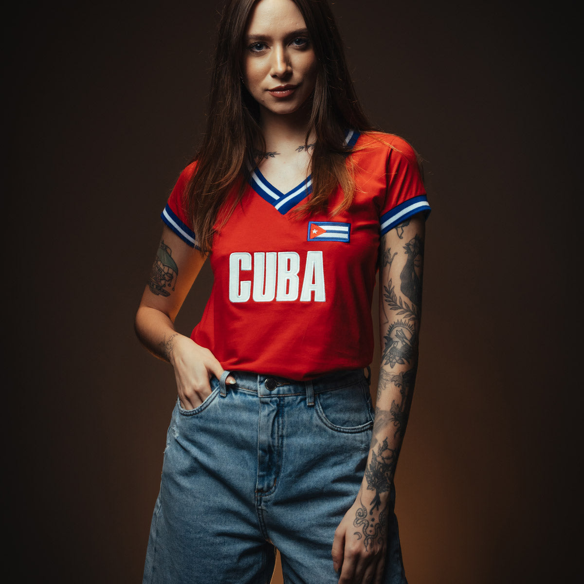 Cuba Retro Red Woman's T-Shirt