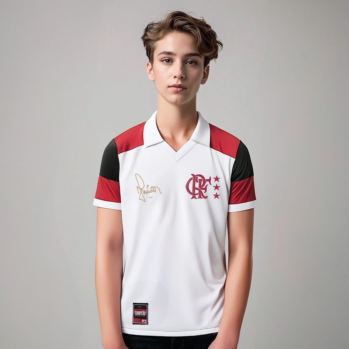 Flamengo Retro 1992 Junior White Unisex Kid's T-Shirt