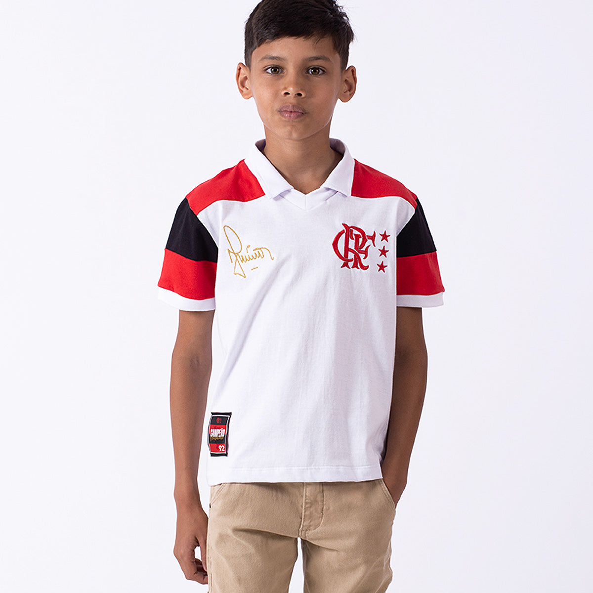 Flamengo Retro 1992 Junior White Unisex Kid's T-Shirt