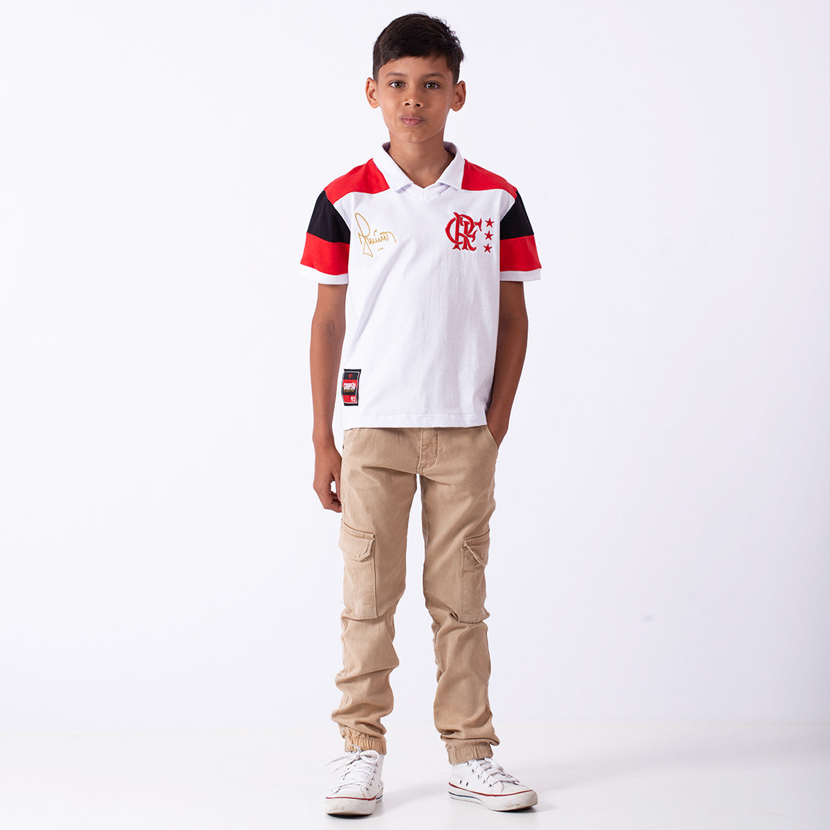 Flamengo Retro 1992 Junior White Unisex Kid's T-Shirt