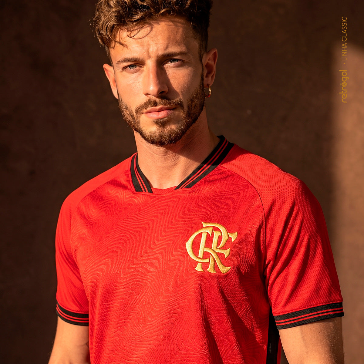 Flamengo Gold Jacquard Red Men's T-Shirt