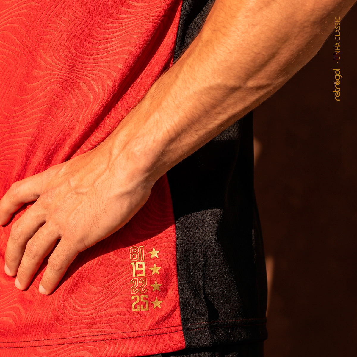 Flamengo Gold Jacquard Red Men's T-Shirt