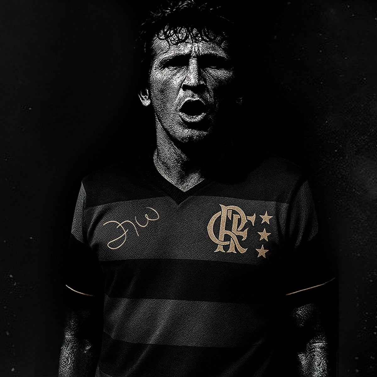 Flamengo Retro 1981 Zico Gold Men's T-Shirt