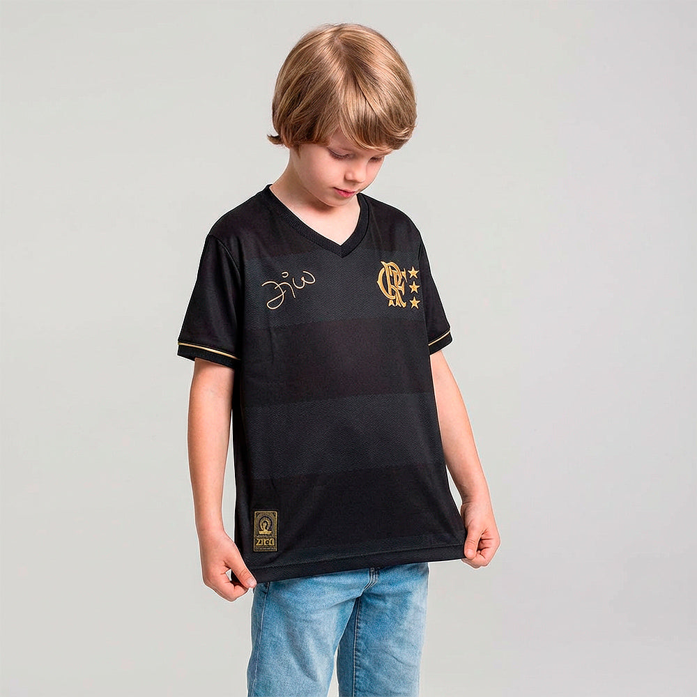 Flamengo Retro 1981 Zico Gold Unissex Kid's T-Shirt