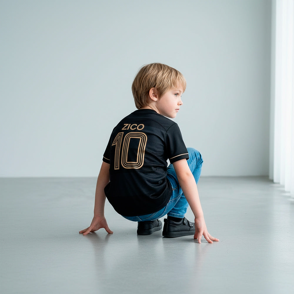 Flamengo Retro 1981 Zico Gold Unissex Kid's T-Shirt