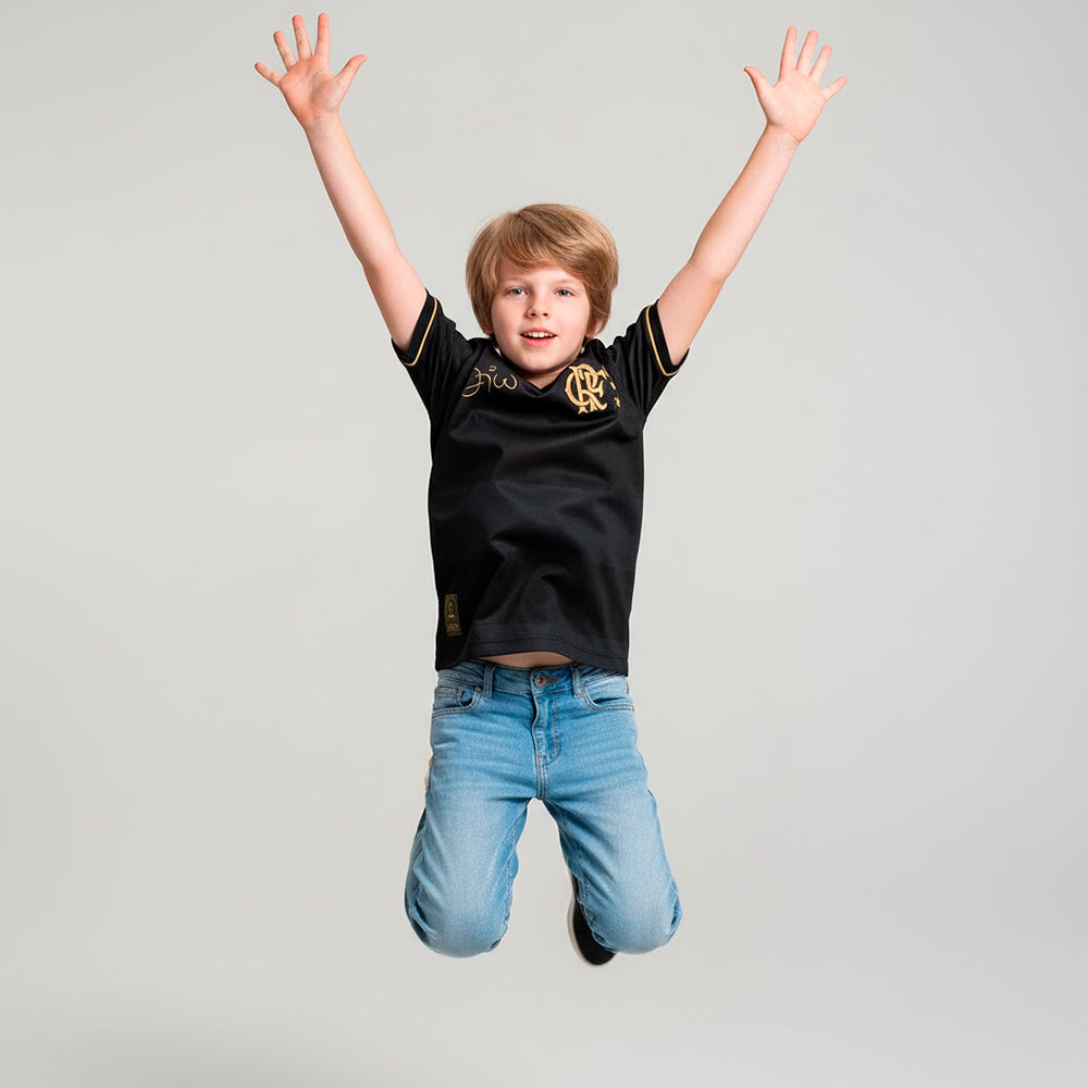 Flamengo Retro 1981 Zico Gold Unissex Kid's T-Shirt