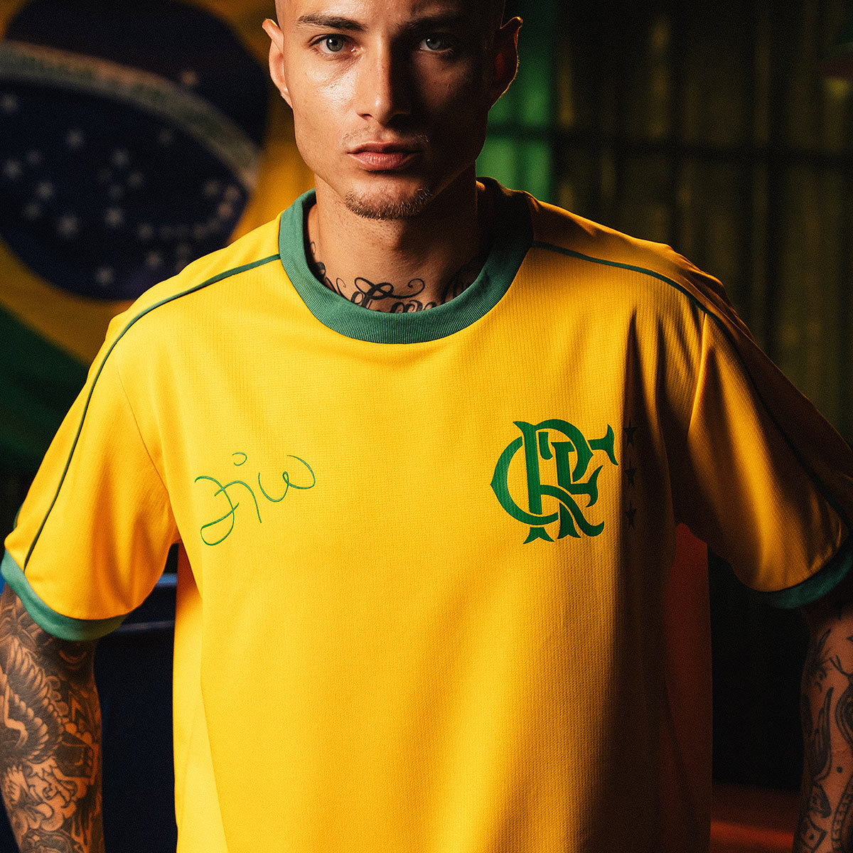 Flamengo Retro Zico Brazil Yellow Men's T-Shirt