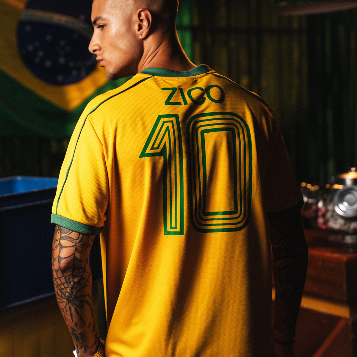 Flamengo Retro Zico Brazil Yellow Men's T-Shirt