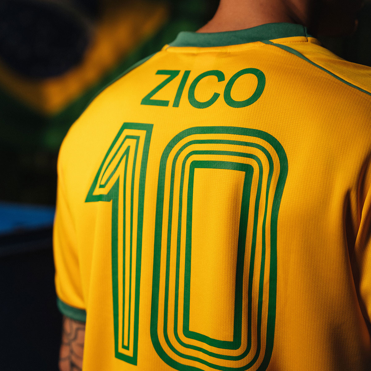 Flamengo Retro Zico Brazil Yellow Men's T-Shirt