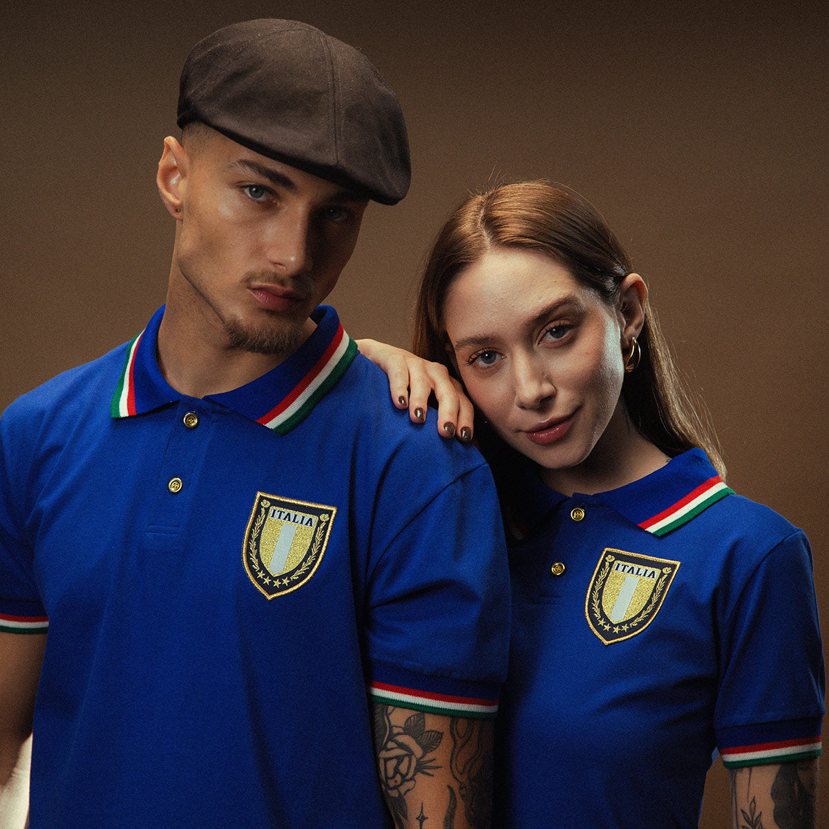 Italy Retro Gold Woman's Polo T-Shirt