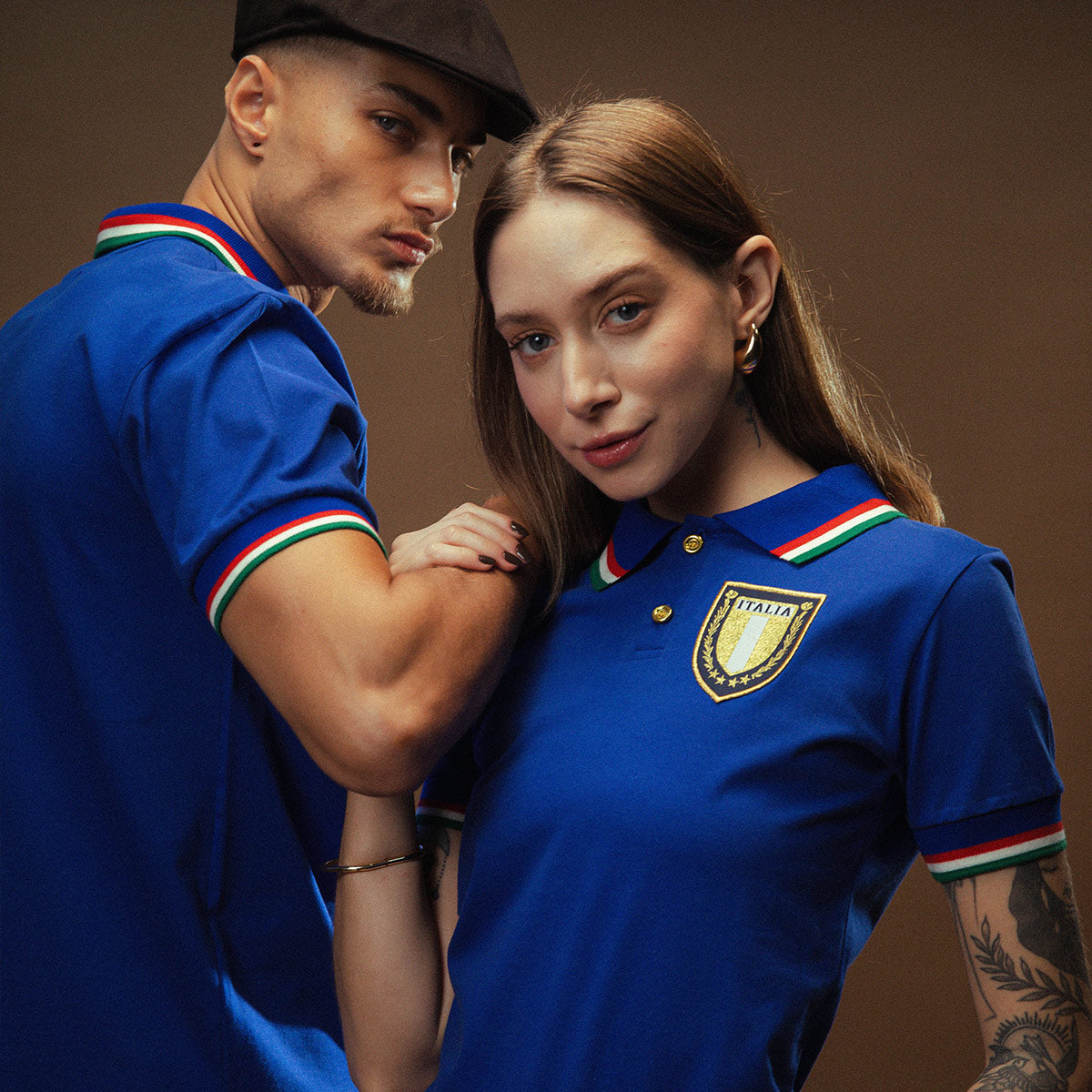 Italy Retro Gold Men's Polo T-Shirt