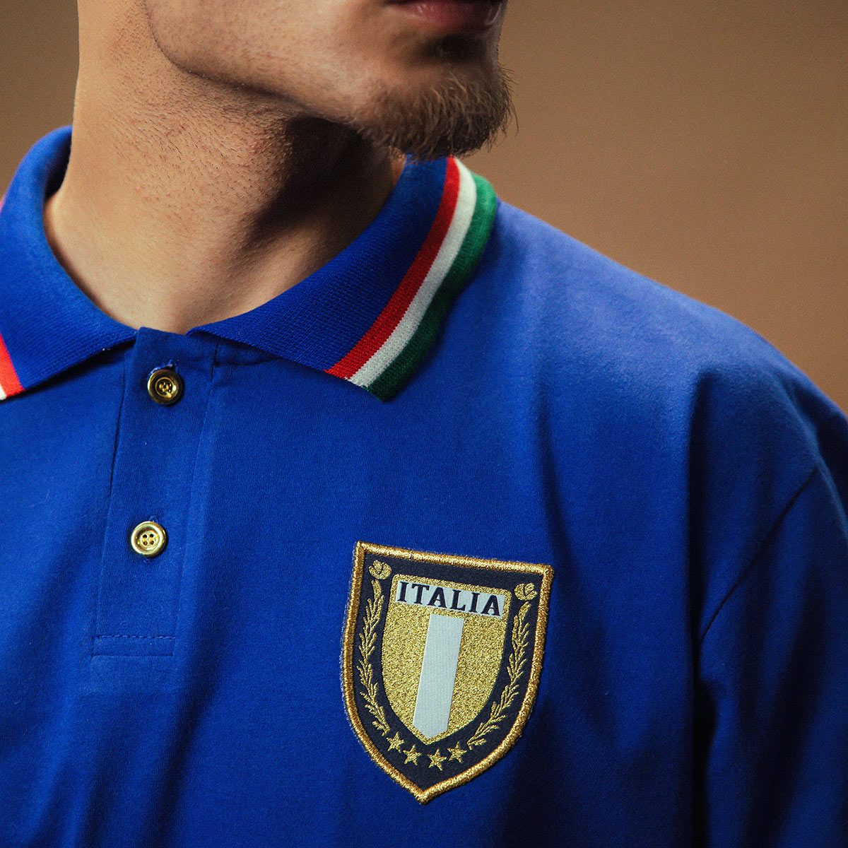 Italy Retro Gold Men's Polo T-Shirt