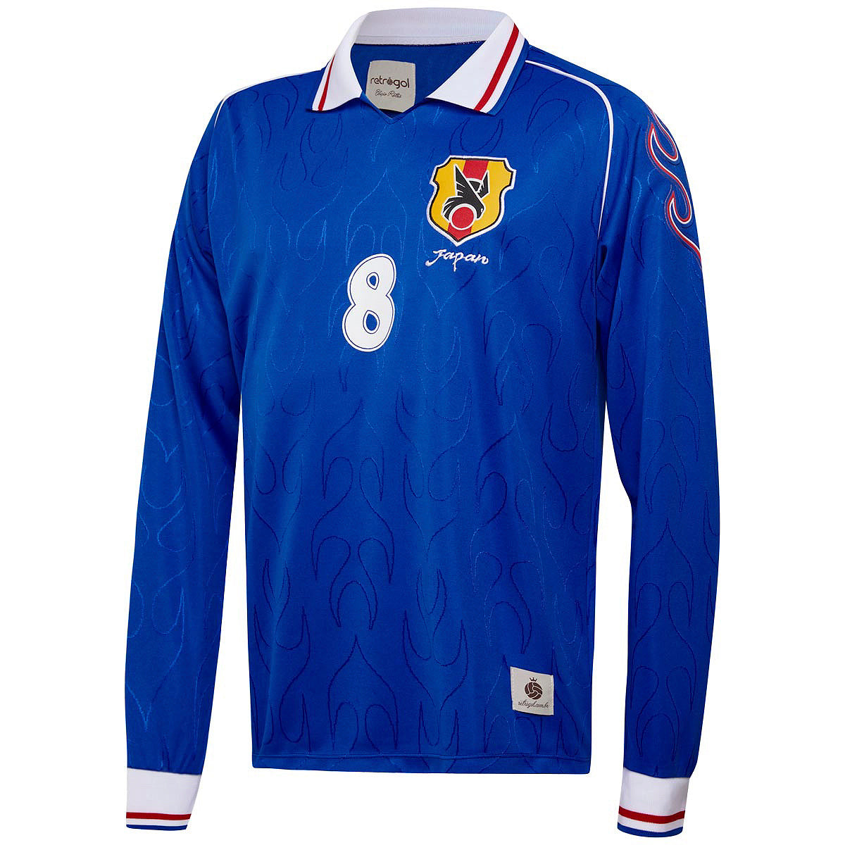 Japan Retro 1998 Nakata Blue Men's Long Sleeved T-Shirt