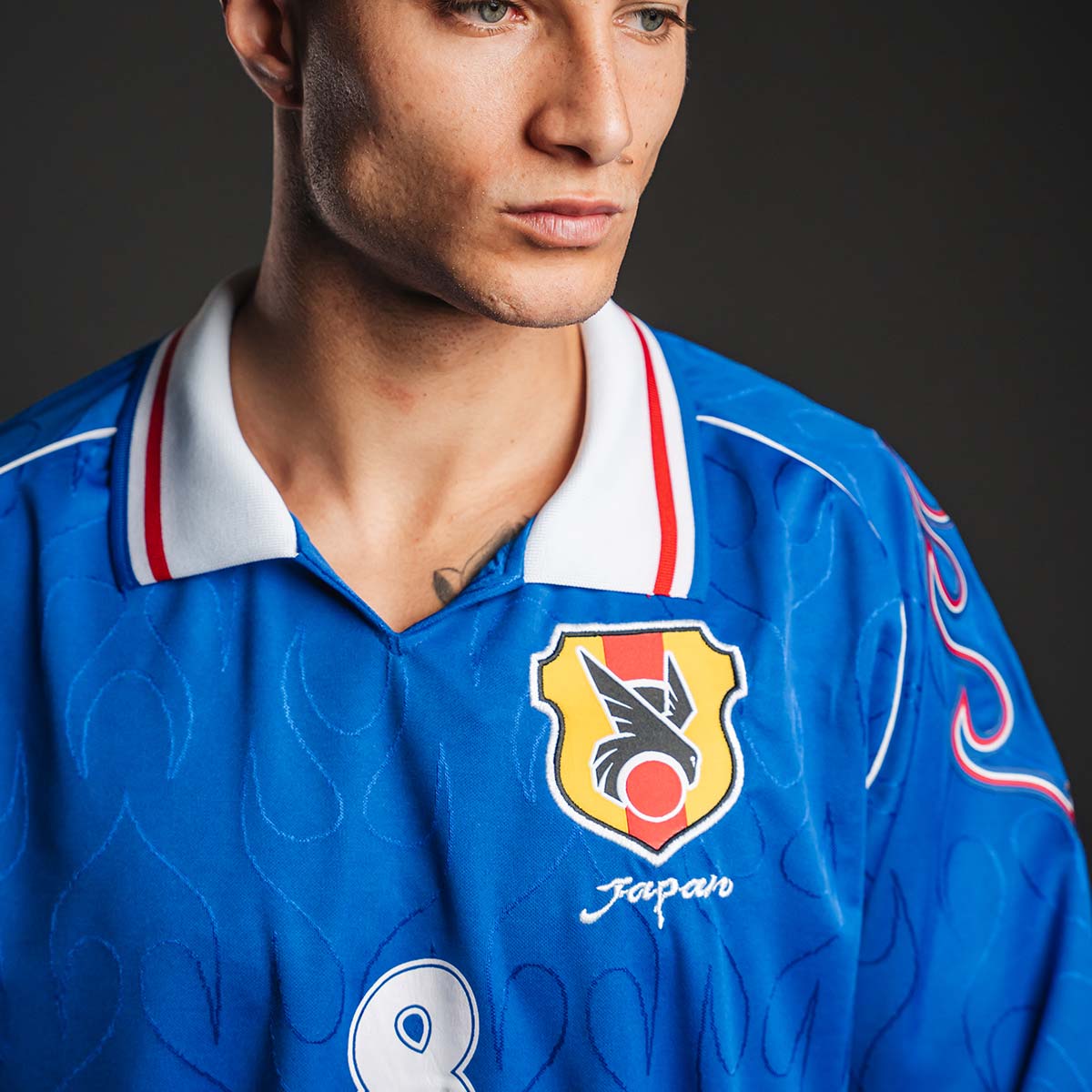 Japan Retro 1998 Nakata Blue Men's Long Sleeved T-Shirt