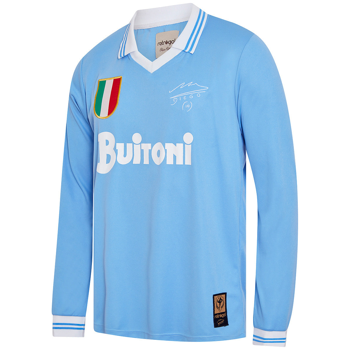 Napoli Retro 89/90s Maradona Men's Long Sleeved T-Shirt