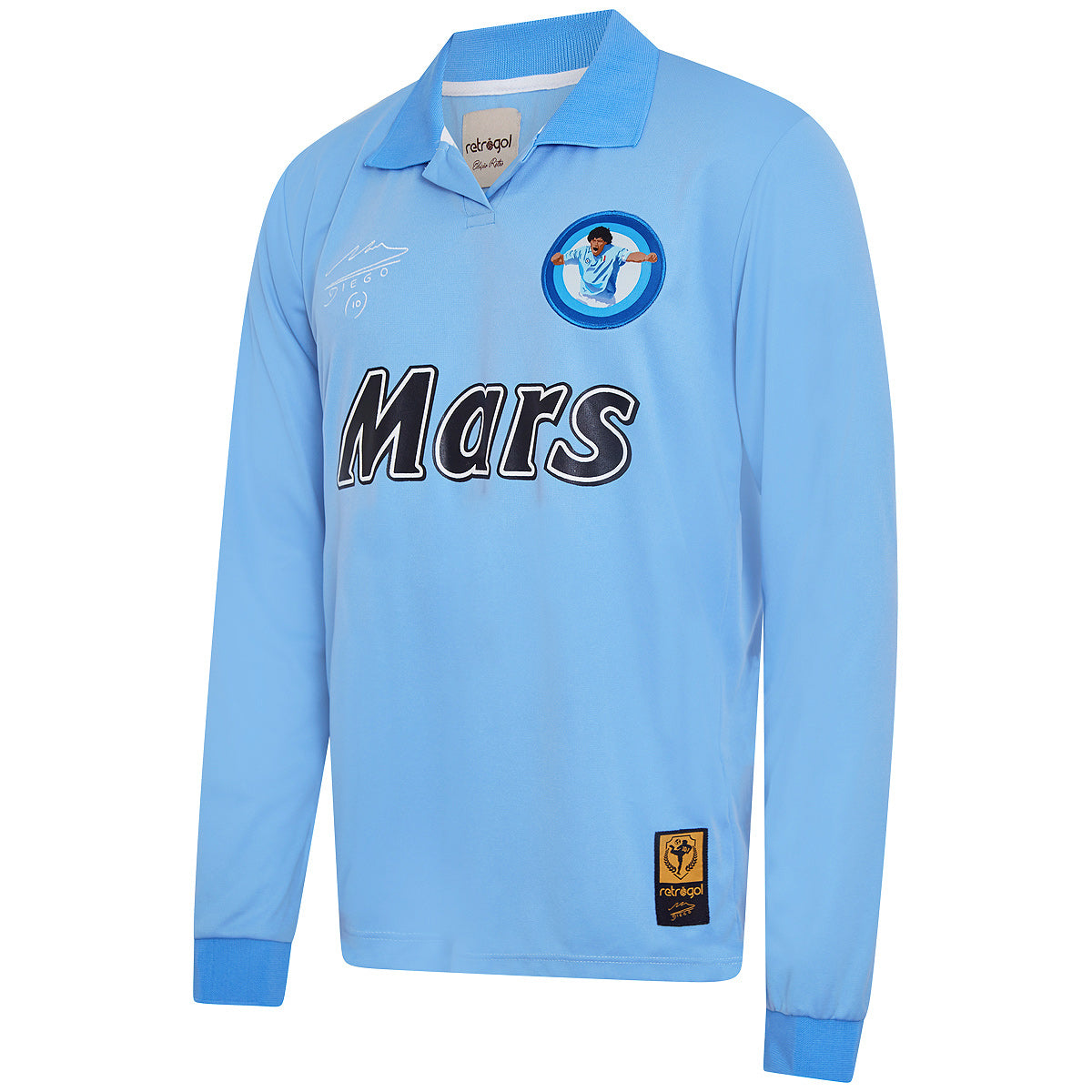 Napoli Retro 90s Maradona Men's Long Sleeved T-Shirt