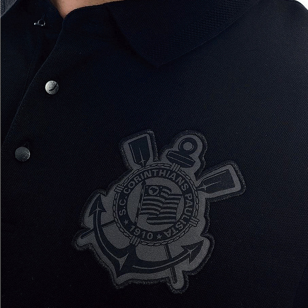 Corinthians Retro All Black Men's Polo T-Shirt