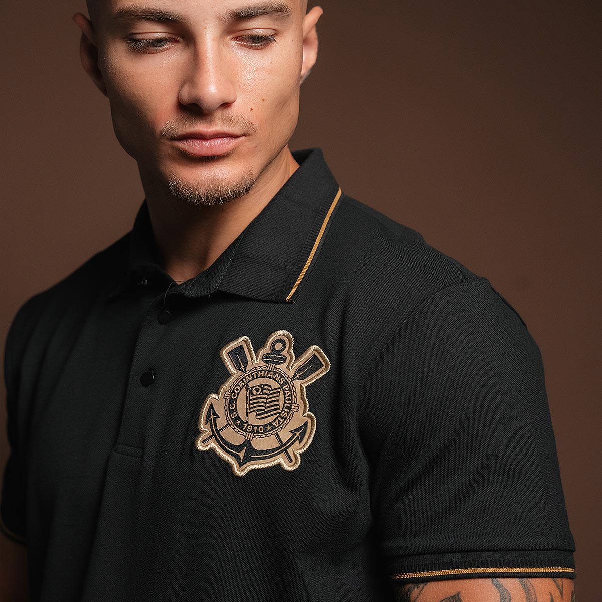 Corinthians Retro Gold Men's Polo T-Shirt
