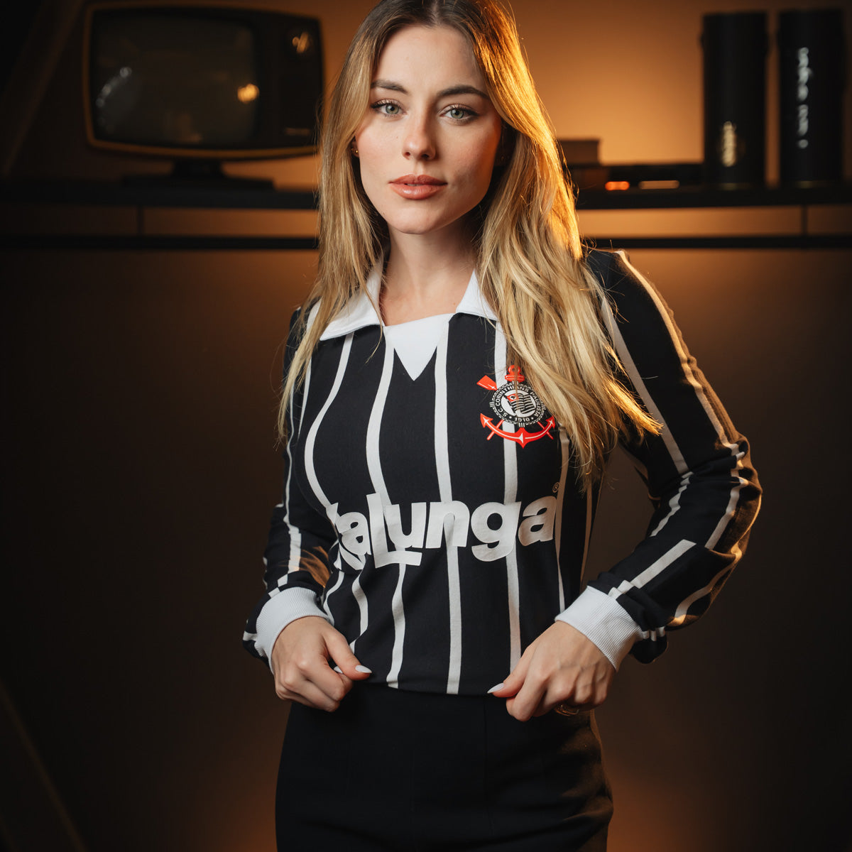 Corinthians Retro 1990 Kalunga Woman's Long Sleeved T-Shirt