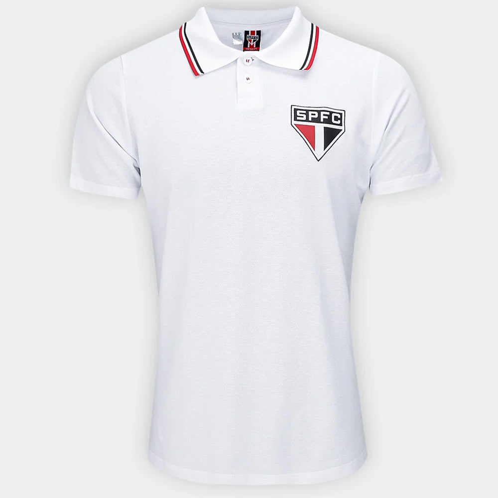São Paulo Retro All White Men's Polo T-Shirt