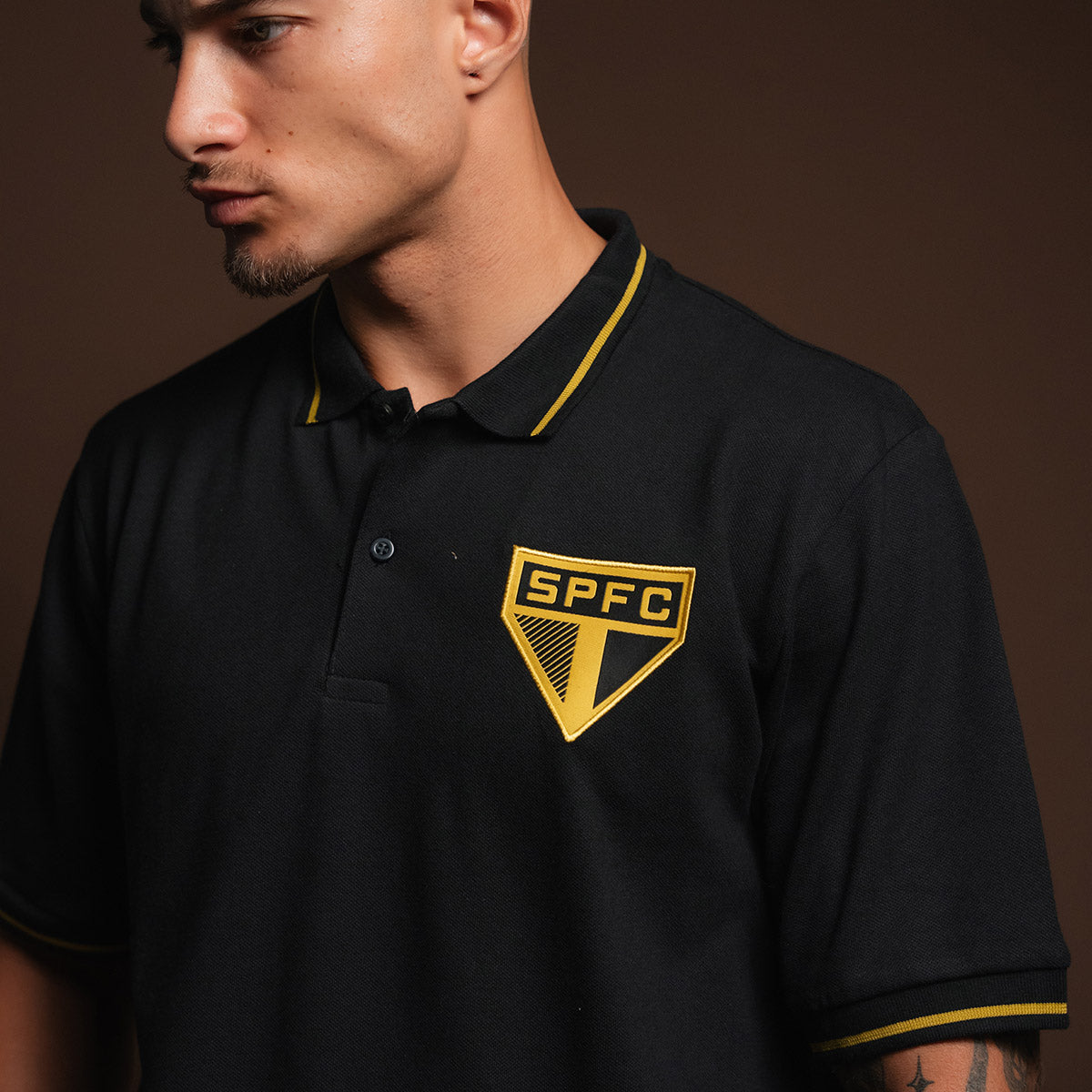 São Paulo Retro Gold Men's Polo T-Shirt
