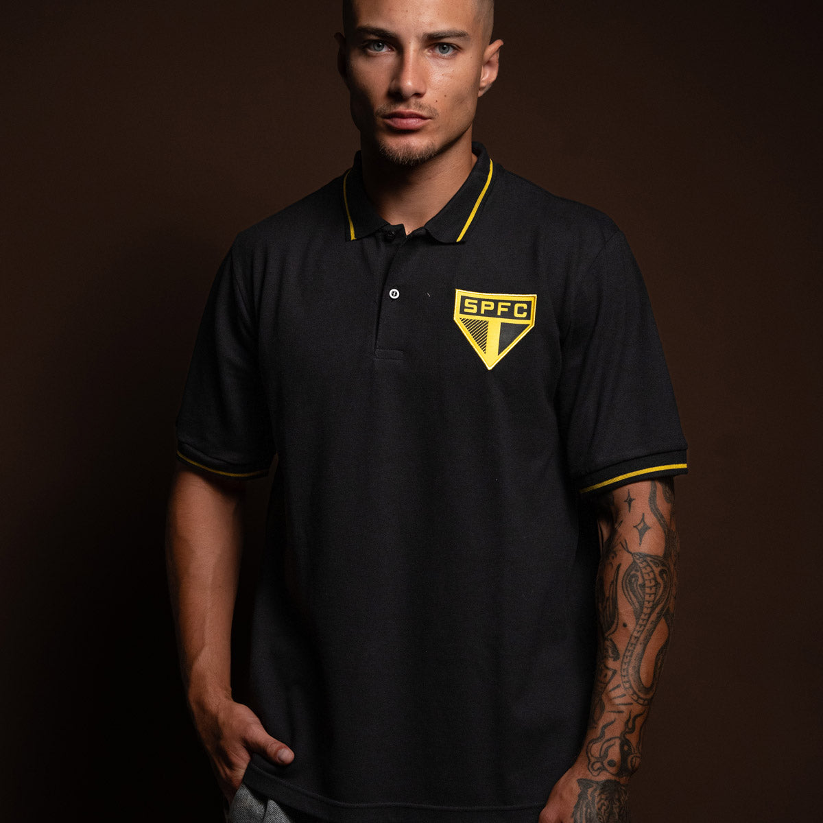 São Paulo Retro Gold Men's Polo T-Shirt