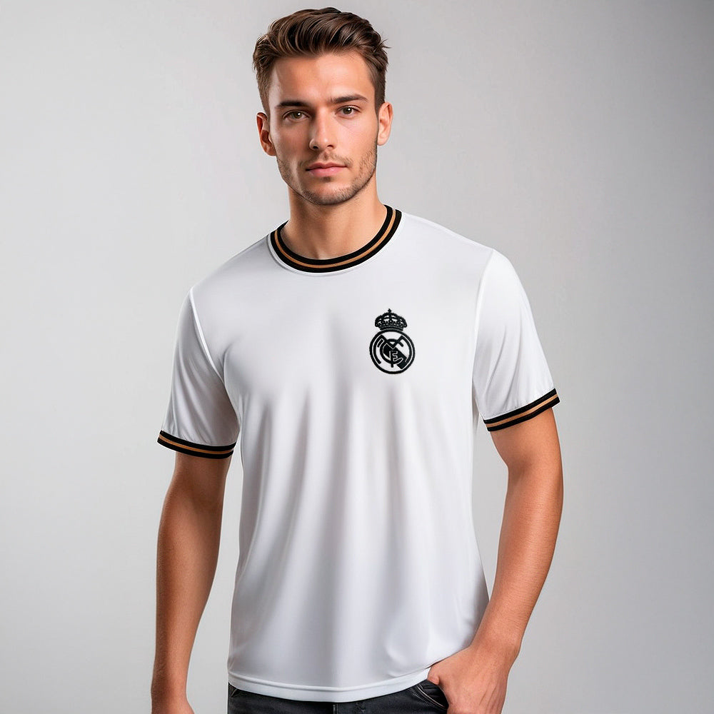 Real Madrid Retro Player White Men's T-Shirt
