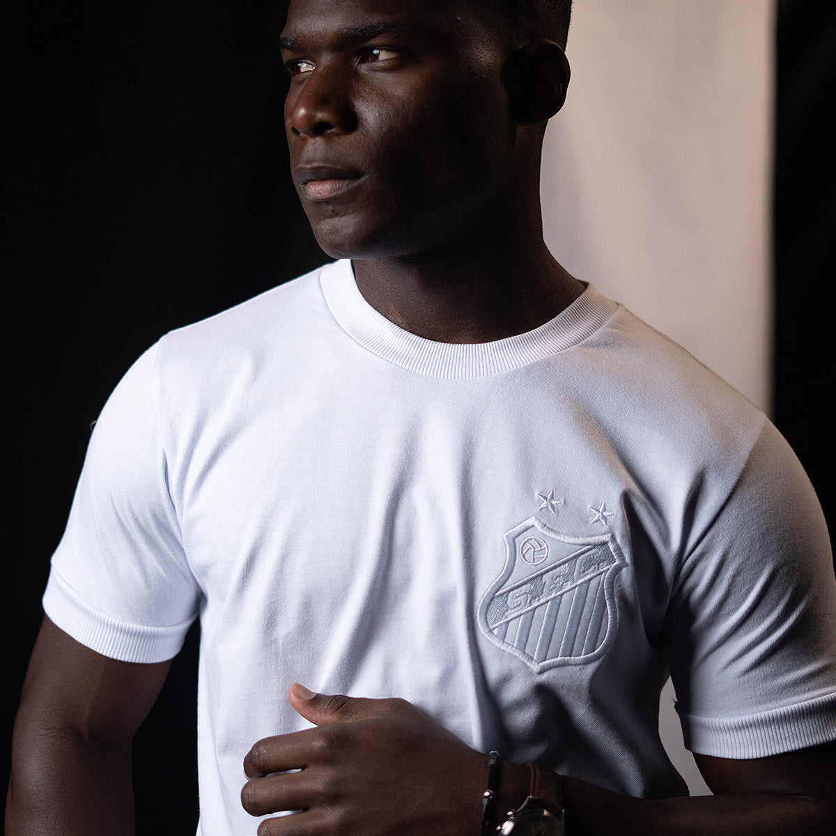 Santos Retro All White Men's T-Shirt