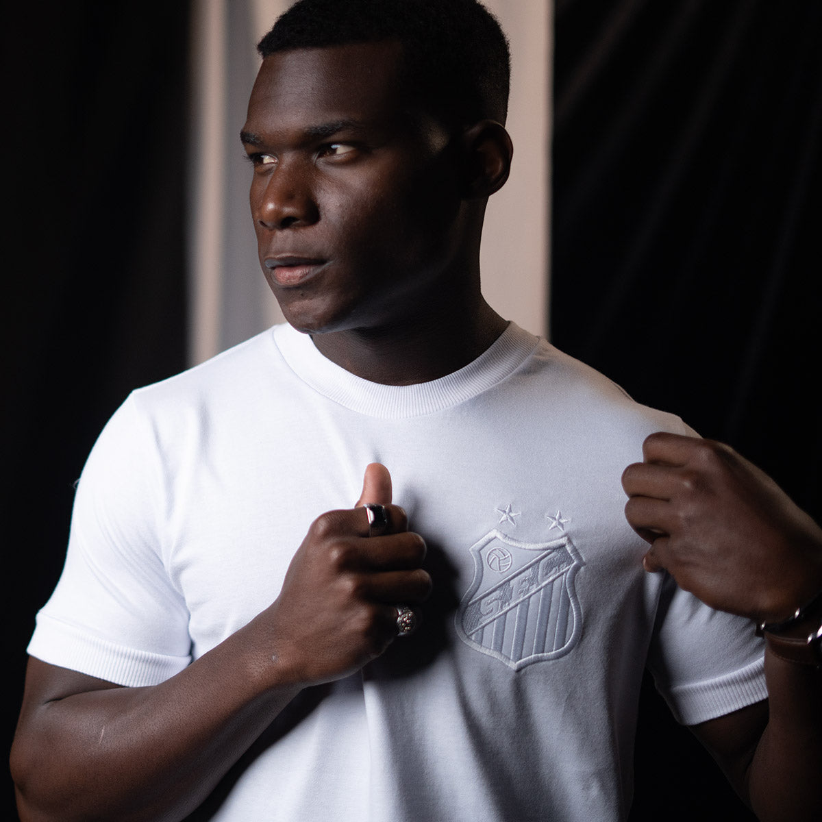 Santos Retro All White Men's T-Shirt