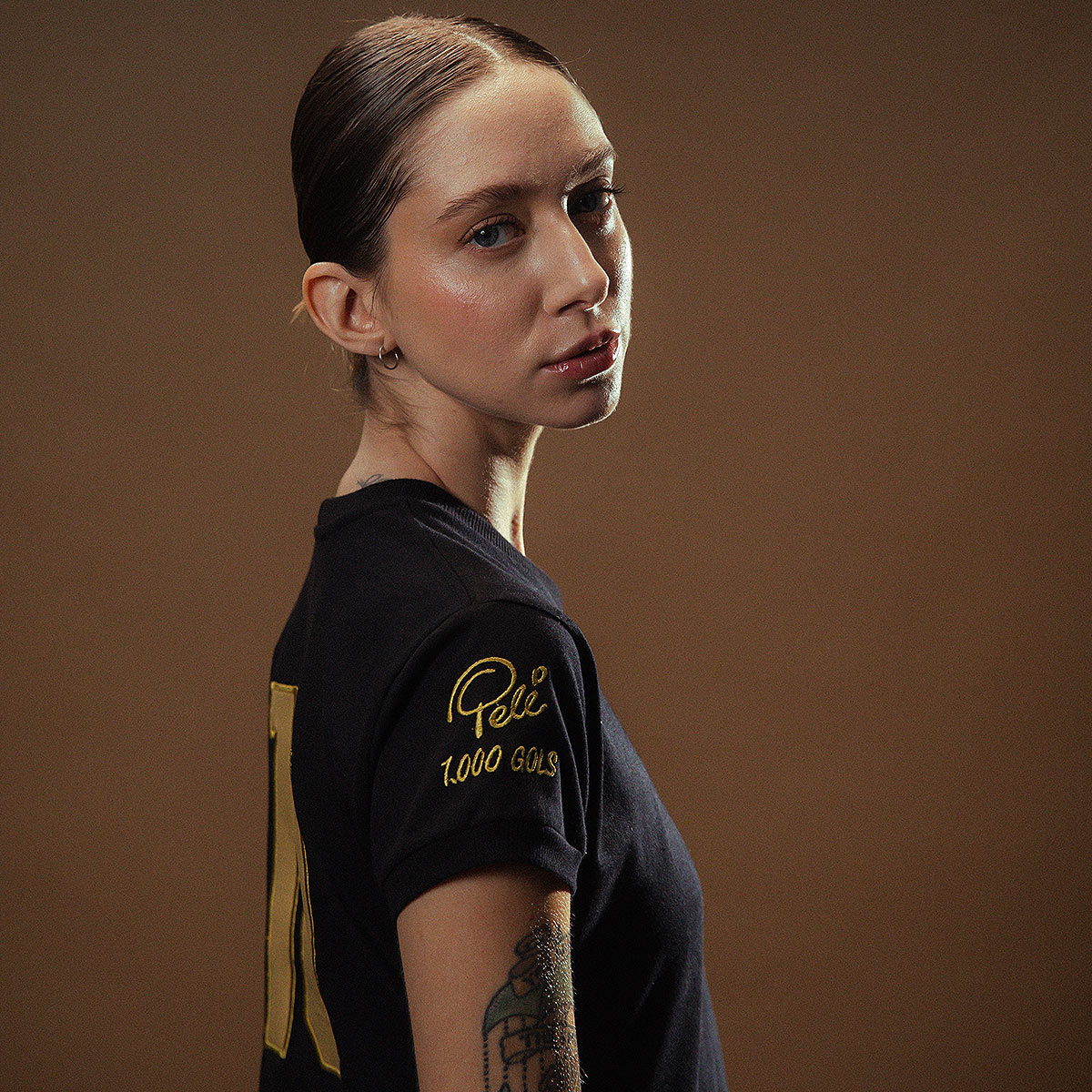 Santos Retro Pelé 1000 Goals Black Woman's T-Shirt